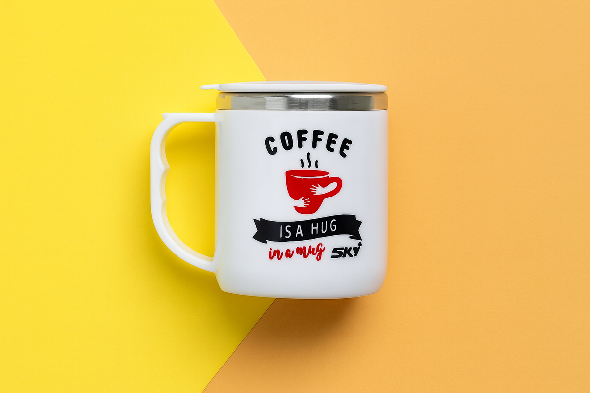 Jolly Steel Small White Coffee Mug