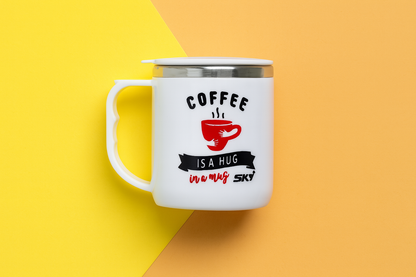 Jolly Steel Small White Coffee Mug