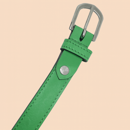 Bhokals Women Light Green Leather Belt