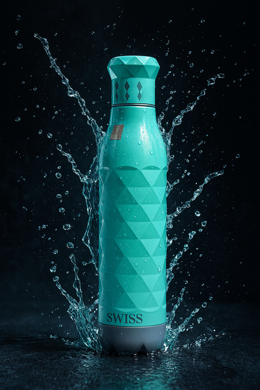 Swiss Printed Pu 750ml Sky Blue Water Bottle