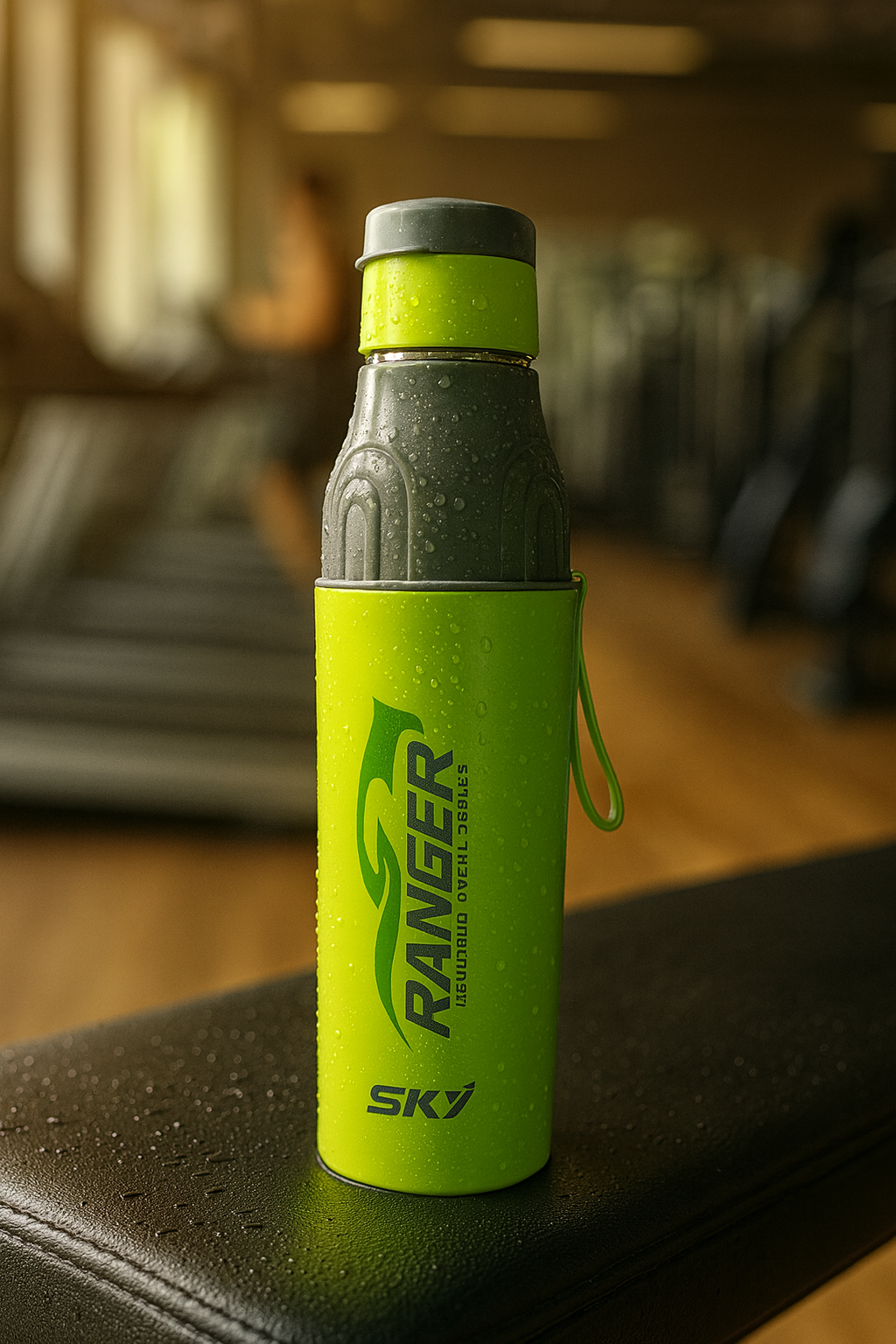 Sky Ranger Printed 1000ml Green Stainless Steel Water Bottle