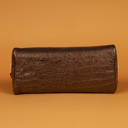 Leather Crocs Chocolate Brown Women Hand Bag
