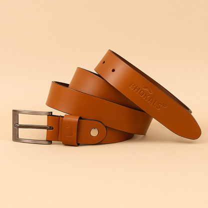 Bhokals Women Solid Tan Leather Belt