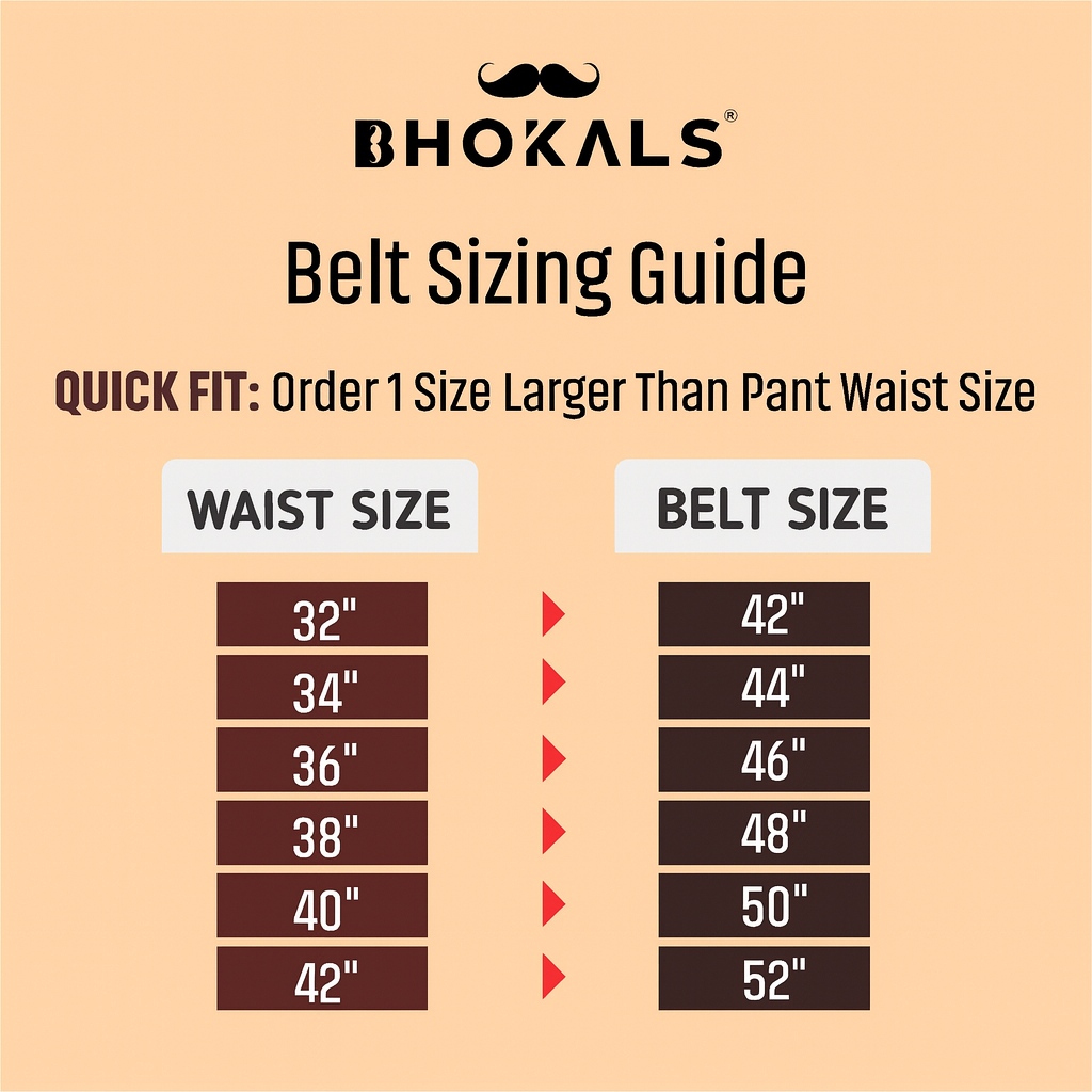 Bhokals Men Tan Texture Leather Belt