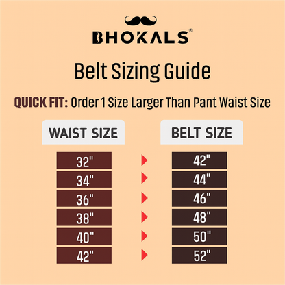 Bhokals Men Blue Formal Leather Belt