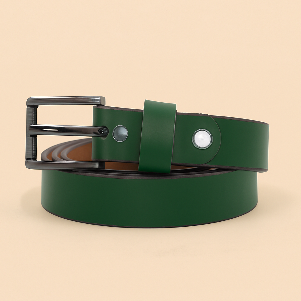 Bhokals Women Green Leather Belt