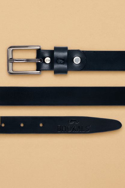 Bhokals Women Black Leather Belt