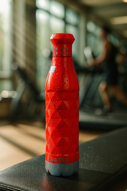 Swiss Printed Pu 750ml Red Water Bottle