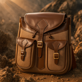 Canvas Solid Green Travel Back Pack