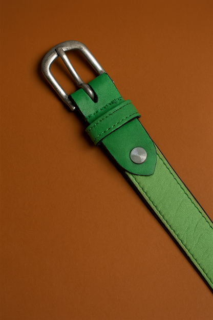 Bhokals Women Light Green Leather Belt