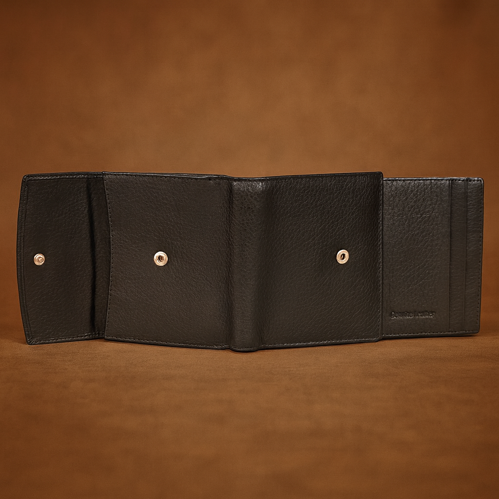 Leather Black Vertical Men Wallet