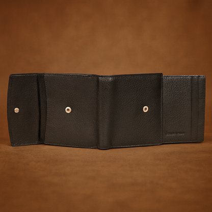 Leather Black Vertical Men Wallet