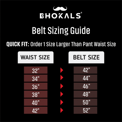 Bhokals Men Brown Crunch Leather Belt