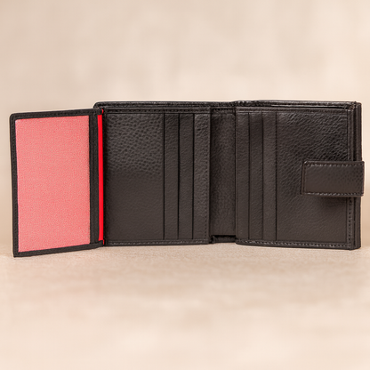 Leather Black Vertical Men Wallet