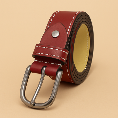 Bhokals Women Red Leather Belt