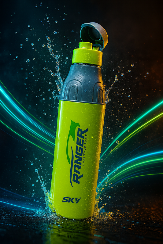 Sky Ranger Printed 1000ml Green Stainless Steel Water Bottle