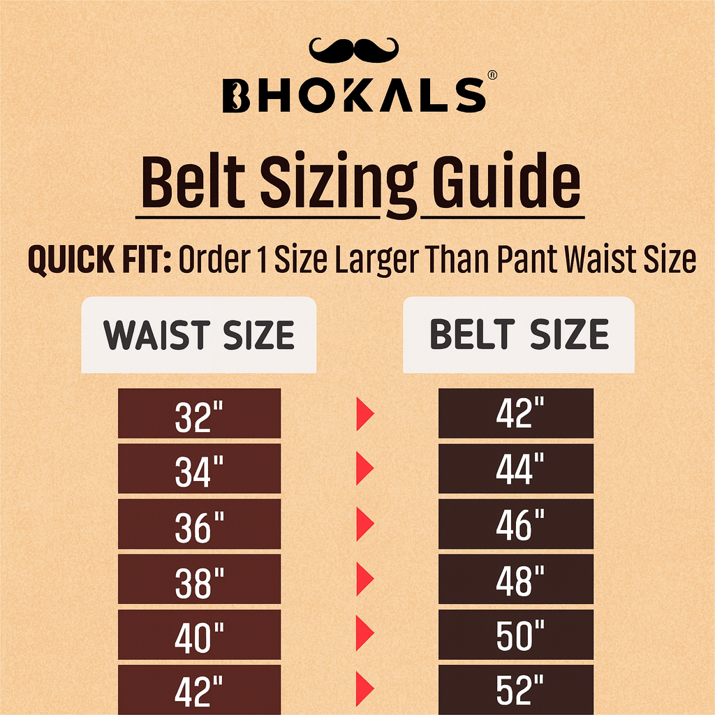 Bhokals Men Solid Red Formal Leather Belt
