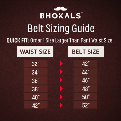 Bhokals Men Brown Formal Leather Belt
