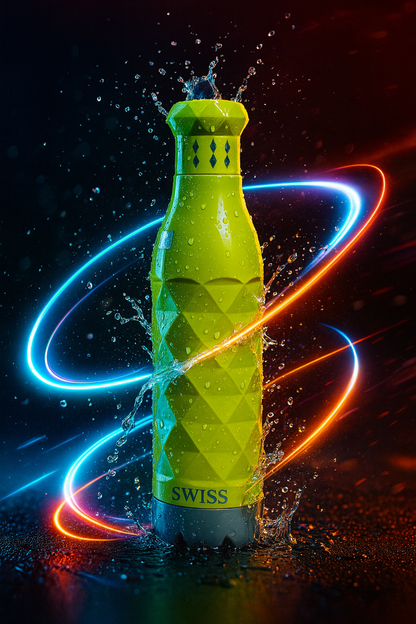 Swiss Printed Pu 750ml Green Water Bottle