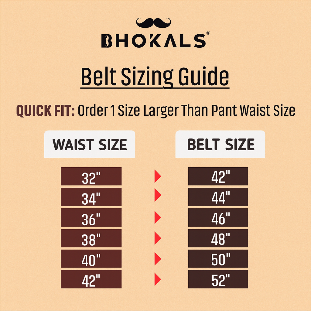 Bhokals Men Black Formal Leather Belt