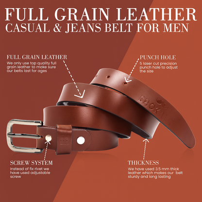Bhokals Women Brown Leather Belt