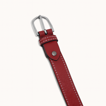 Bhokals Women Red Leather Belt