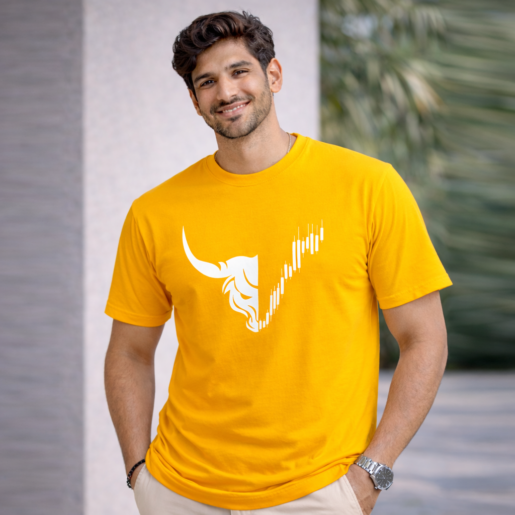 Bhokals "Bull Face" Printed, Round Neck, Cotton, Super Soft T-Shirt