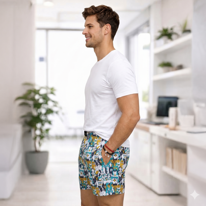 Dogs Printed Cotton Boxer For Men
