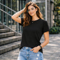 BHOKALS "Plain" Women Cotton T-Shirt | Round Neck | Super Soft | Regular Fit
