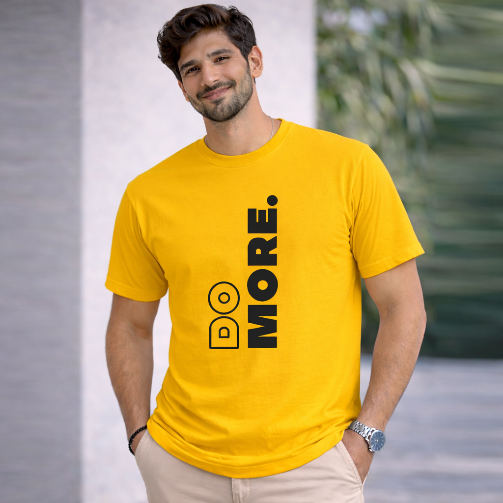 Bhokals "Do More" Printed, Round Neck, Cotton, Super Soft T-Shirt
