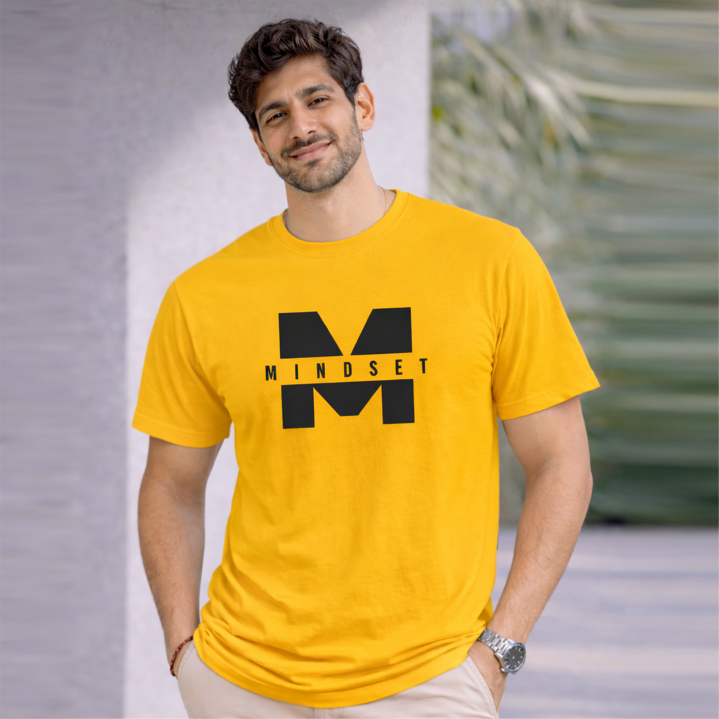 Bhokals "Mindset" Printed Round Neck, Cotton, Super Soft T-Shirt