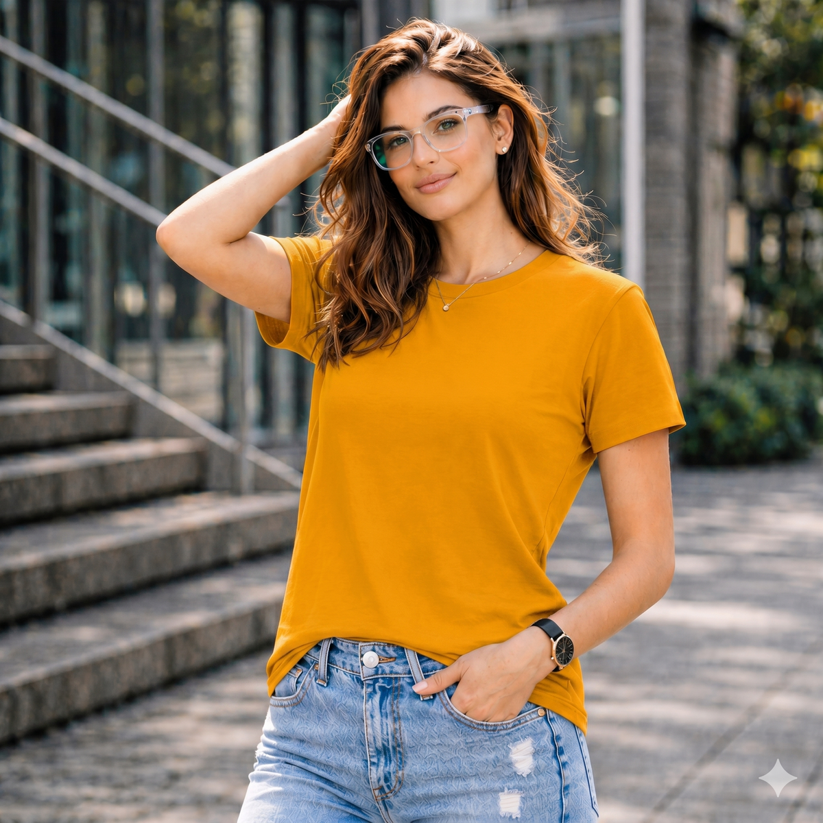 BHOKALS "Plain" Women Cotton T-Shirt | Round Neck | Super Soft | Regular Fit