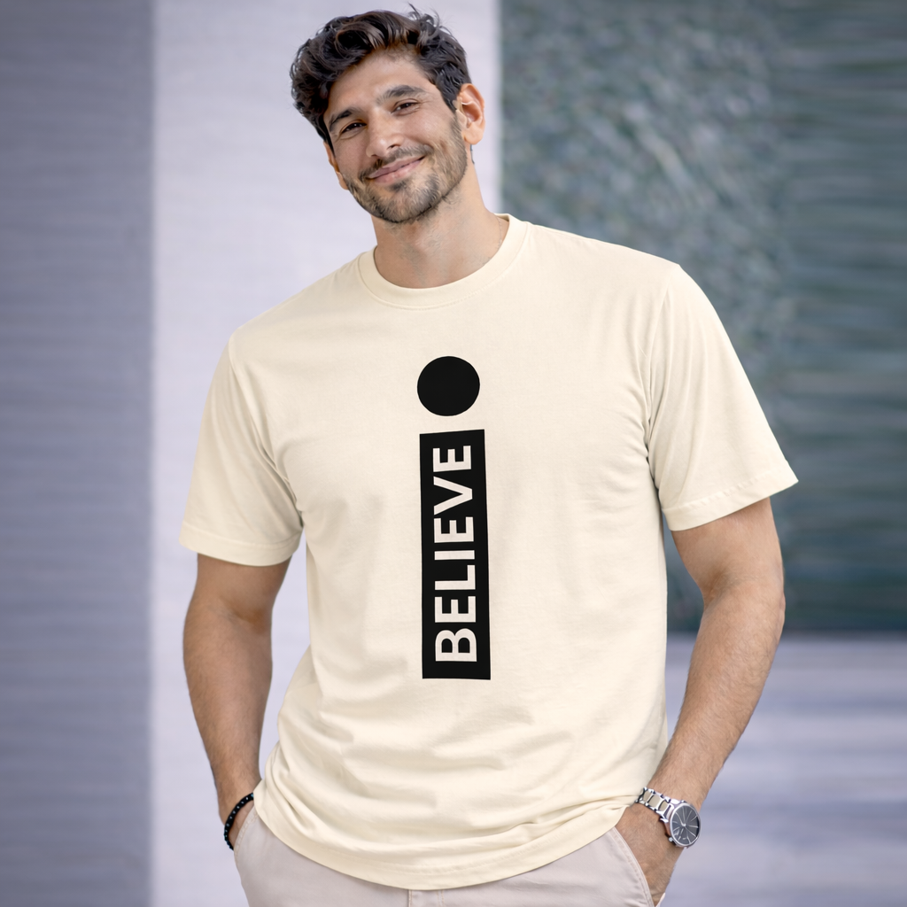 Bhokals " I Believe " Printed, Round Neck, Cotton, Super Soft T-Shirt