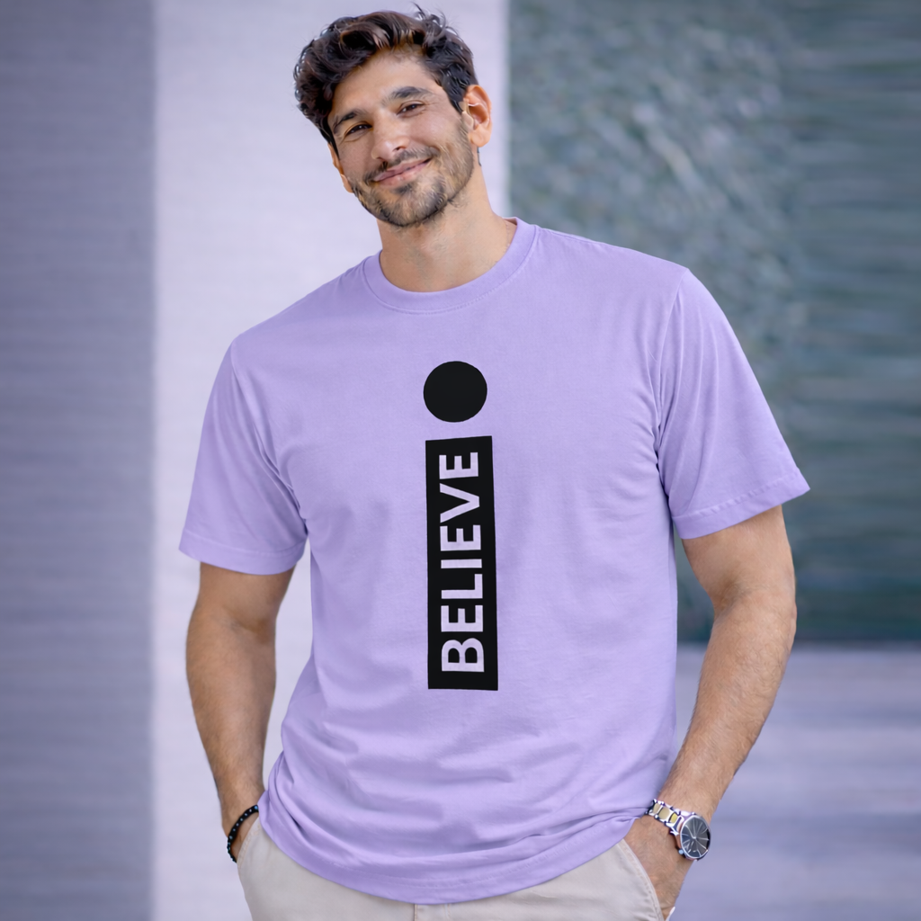Bhokals " I Believe " Printed, Round Neck, Cotton, Super Soft T-Shirt