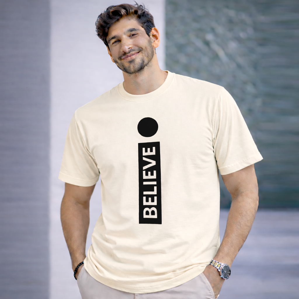 Bhokals " I Believe " Printed, Round Neck, Cotton, Super Soft T-Shirt