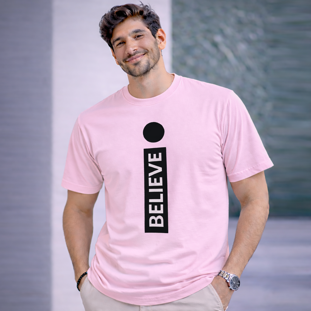 Bhokals " I Believe " Printed, Round Neck, Cotton, Super Soft T-Shirt