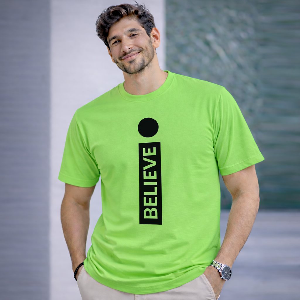 Bhokals " I Believe " Printed, Round Neck, Cotton, Super Soft T-Shirt