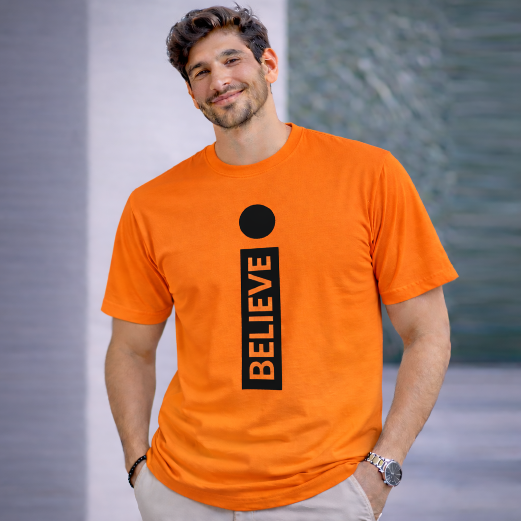 Bhokals " I Believe " Printed, Round Neck, Cotton, Super Soft T-Shirt