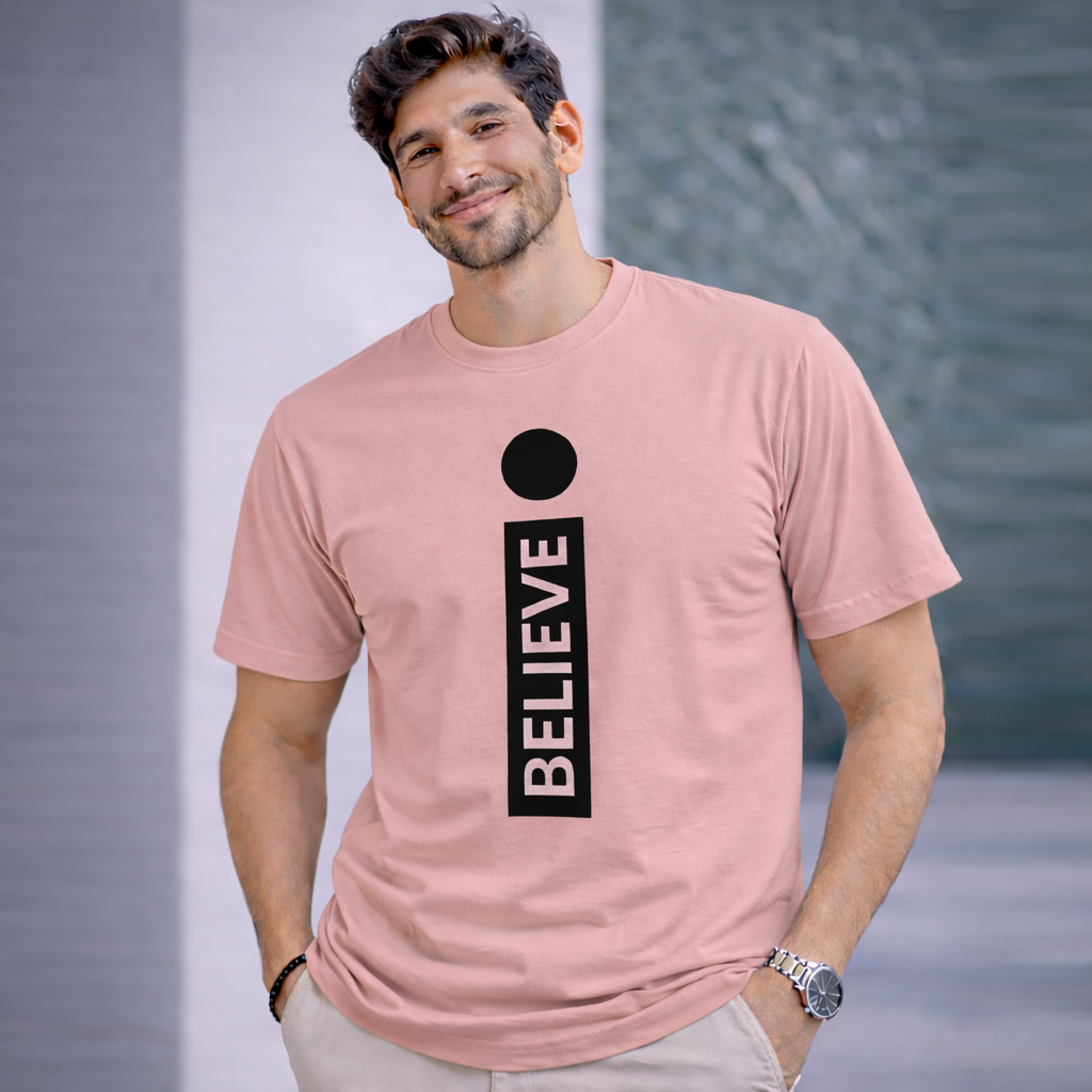 Bhokals " I Believe " Printed, Round Neck, Cotton, Super Soft T-Shirt