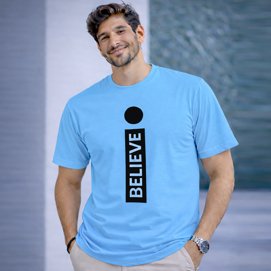Bhokals " I Believe " Printed, Round Neck, Cotton, Super Soft T-Shirt