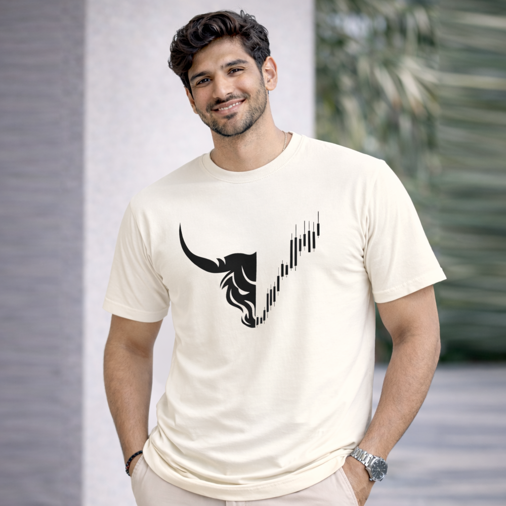 Bhokals " Bull Face " Printed, Round Neck, Cotton, Super Soft T-Shirt