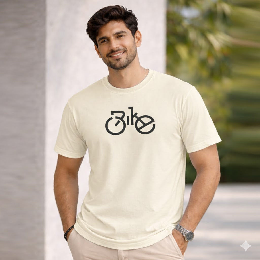Bhokals " Bike " Printed, Round Neck, Cotton, Super Soft T-Shirt