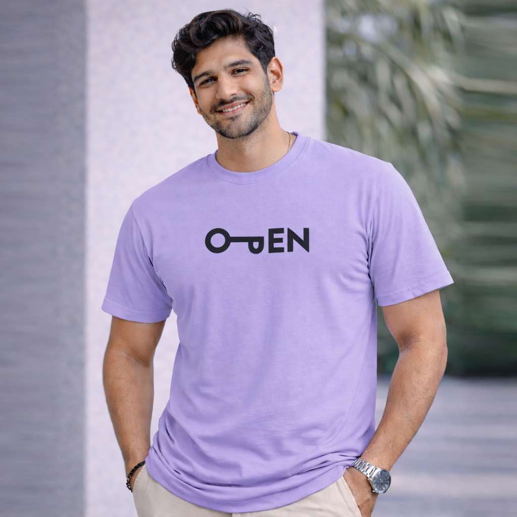 Bhokals "Open" Printed Round Neck, Cotton, Super Soft T-Shirt