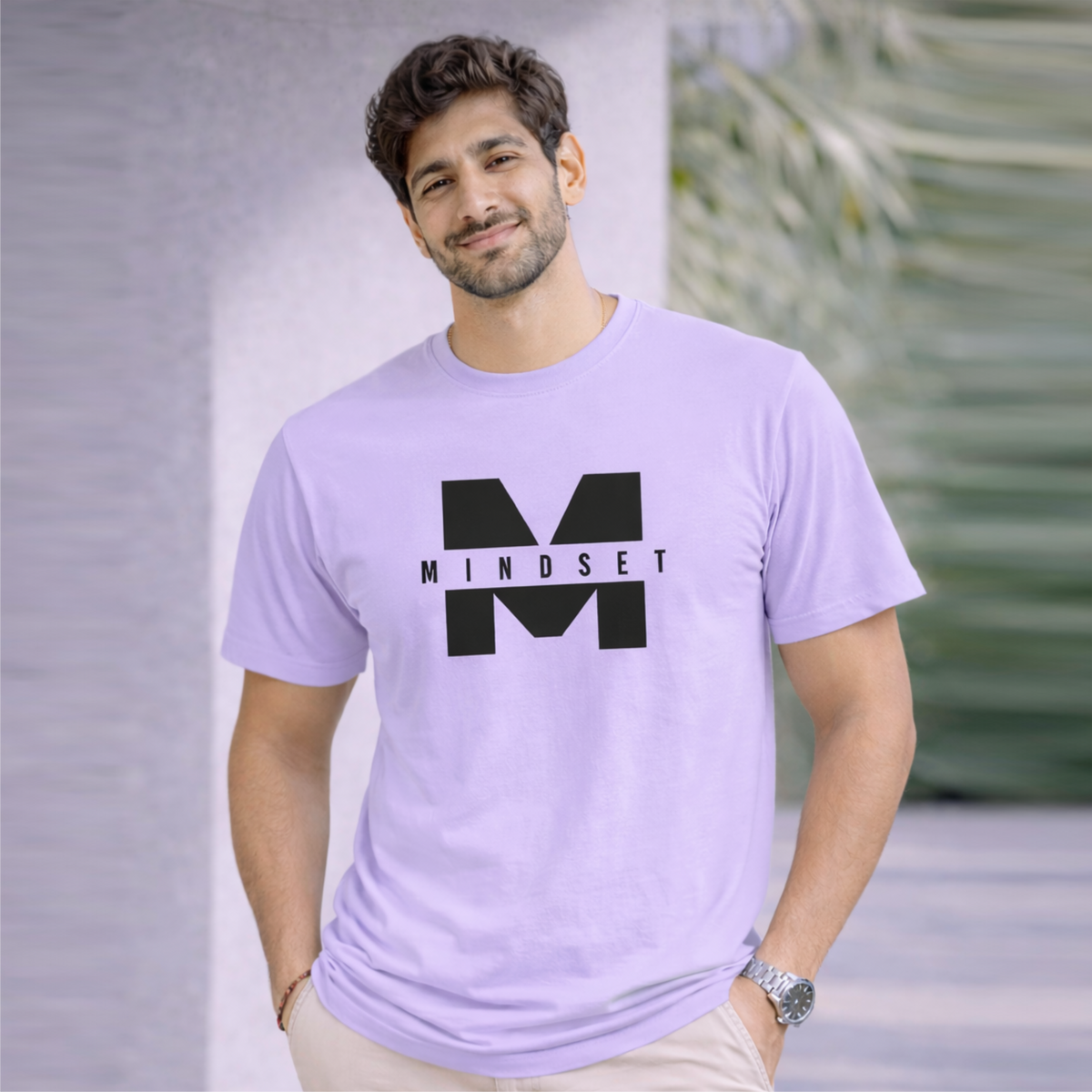 Bhokals "Mindset" Printed Round Neck, Cotton, Super Soft T-Shirt