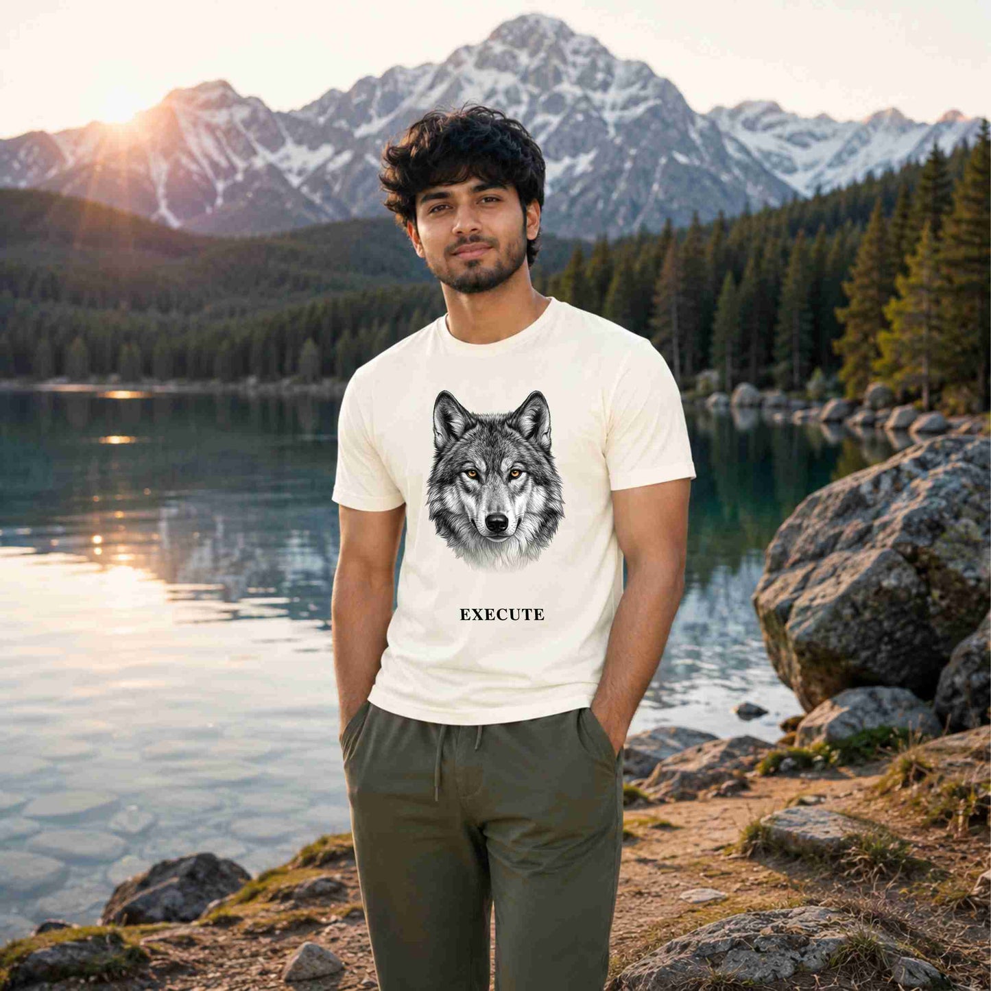 Bhokals Wolf Graphic Print  T-Shirt – Execute Edition