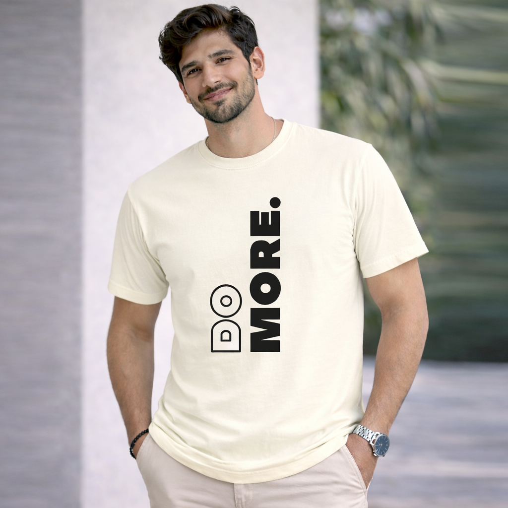 Bhokals "Do More" Printed, Round Neck, Cotton, Super Soft T-Shirt
