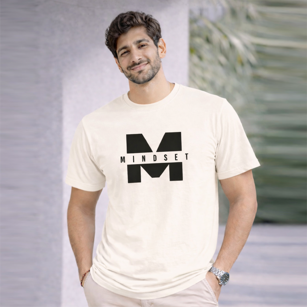 Bhokals "Mindset" Printed Round Neck, Cotton, Super Soft T-Shirt
