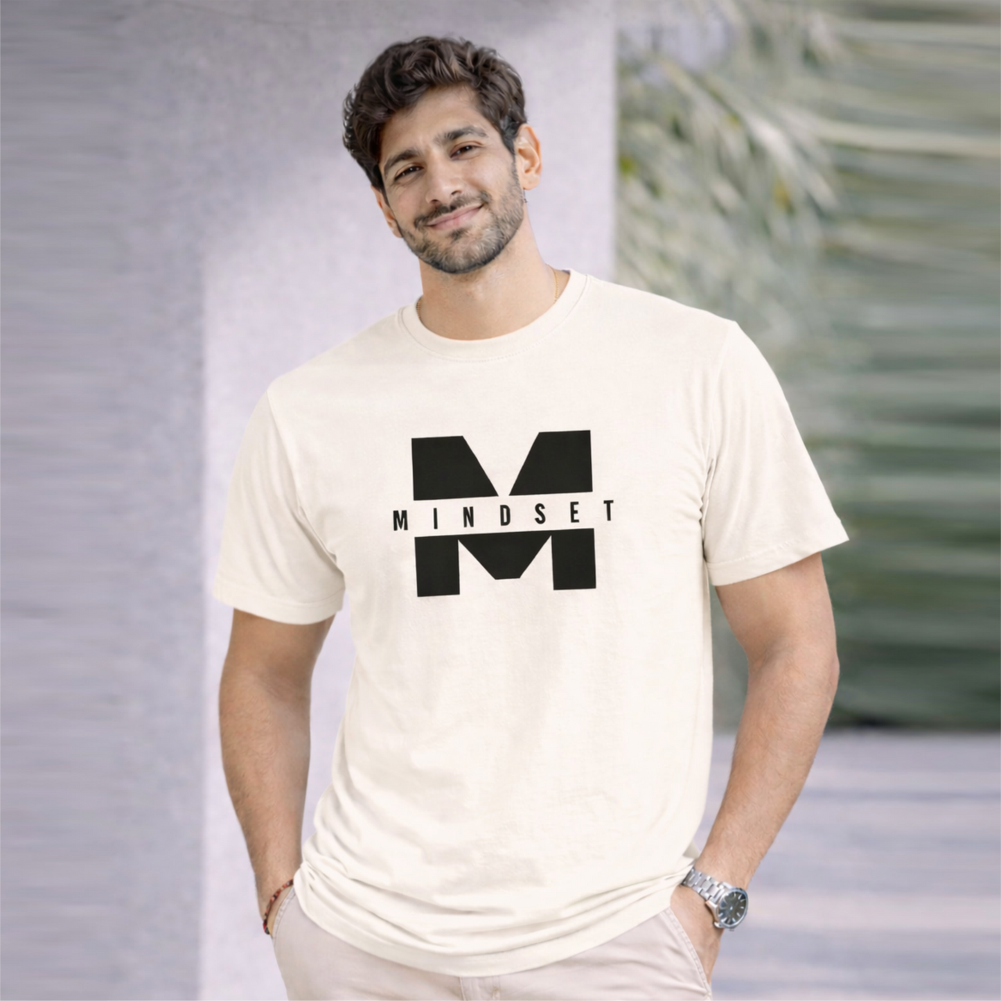 Bhokals "Mindset" Printed Round Neck, Cotton, Super Soft T-Shirt