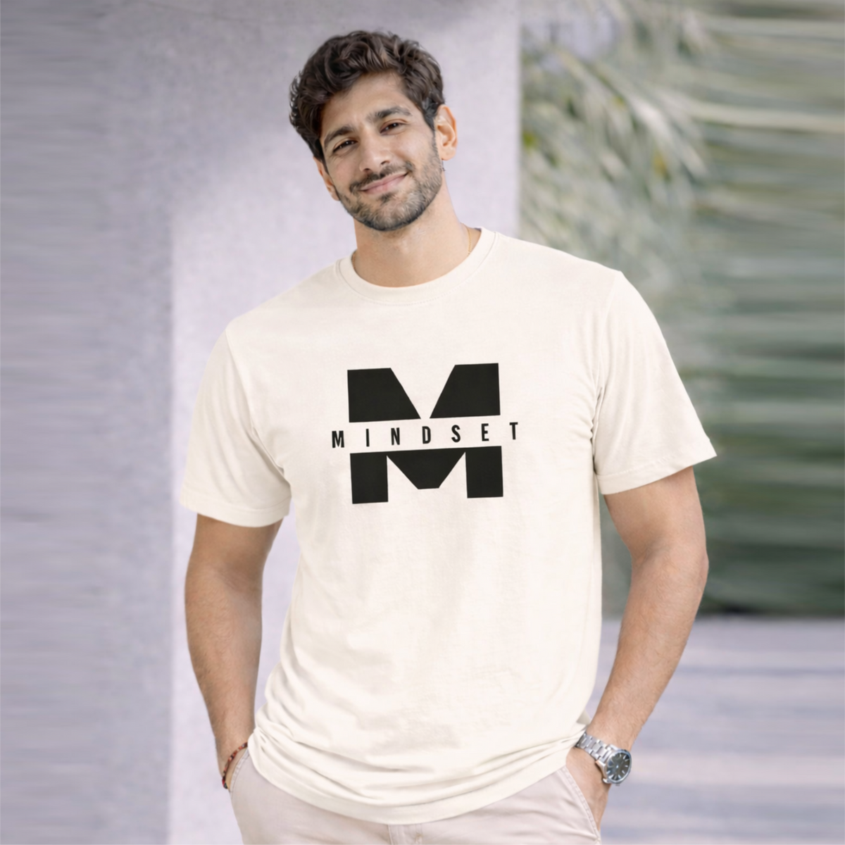Bhokals "Mindset" Printed Round Neck, Cotton, Super Soft T-Shirt