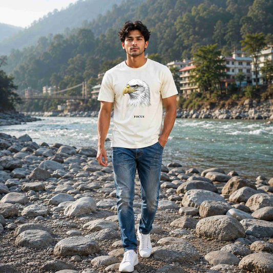 Bhokals Eagle Graphic Print  T-Shirt  – Focus